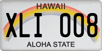 HI license plate XLI008