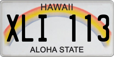 HI license plate XLI113