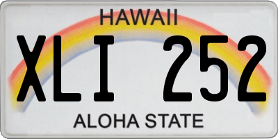 HI license plate XLI252