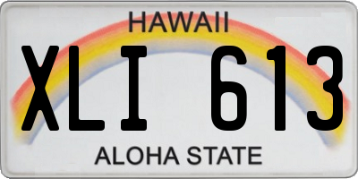 HI license plate XLI613