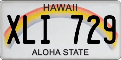 HI license plate XLI729
