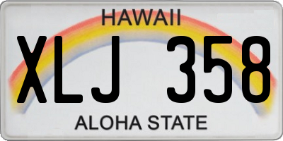 HI license plate XLJ358