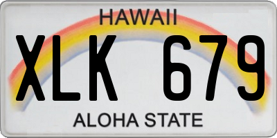 HI license plate XLK679