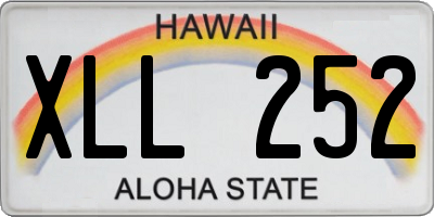 HI license plate XLL252