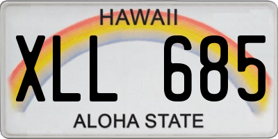 HI license plate XLL685