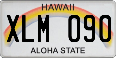 HI license plate XLM090