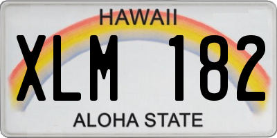 HI license plate XLM182