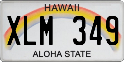 HI license plate XLM349