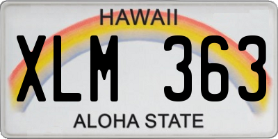 HI license plate XLM363