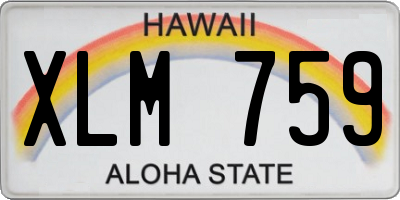 HI license plate XLM759