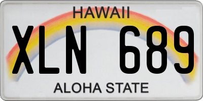 HI license plate XLN689