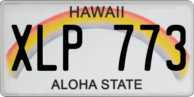 HI license plate XLP773