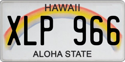 HI license plate XLP966