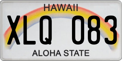 HI license plate XLQ083