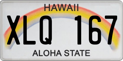 HI license plate XLQ167
