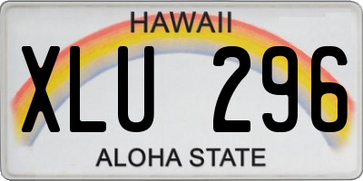 HI license plate XLU296