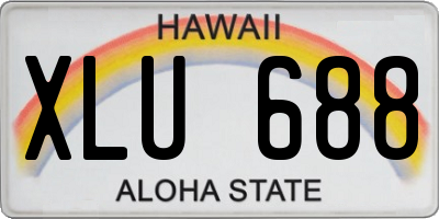 HI license plate XLU688