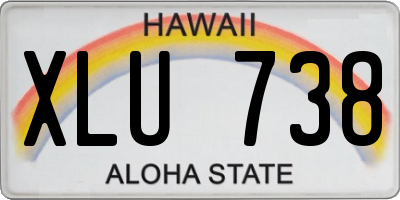 HI license plate XLU738