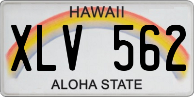 HI license plate XLV562