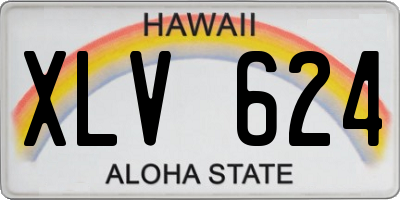 HI license plate XLV624