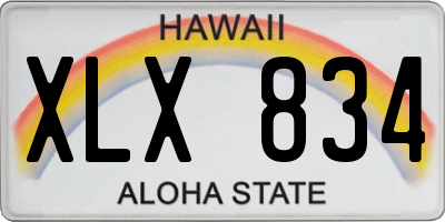 HI license plate XLX834