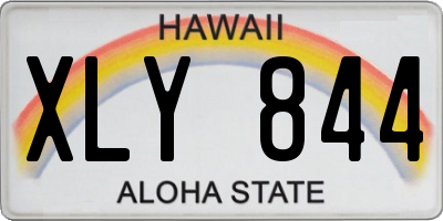 HI license plate XLY844