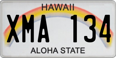 HI license plate XMA134