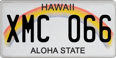 HI license plate XMC066