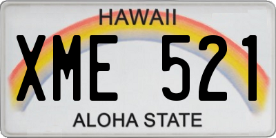 HI license plate XME521