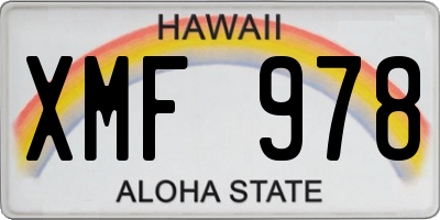 HI license plate XMF978