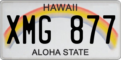 HI license plate XMG877