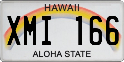 HI license plate XMI166