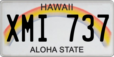 HI license plate XMI737