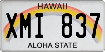 HI license plate XMI837