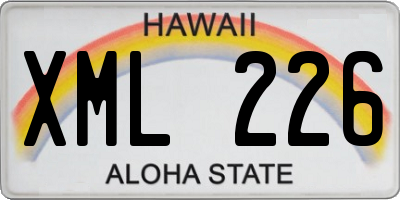 HI license plate XML226