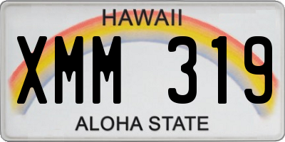 HI license plate XMM319