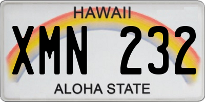 HI license plate XMN232