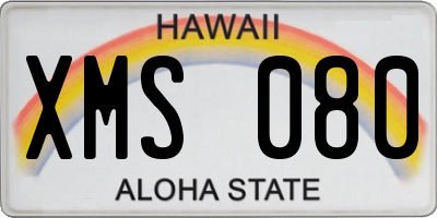 HI license plate XMS080