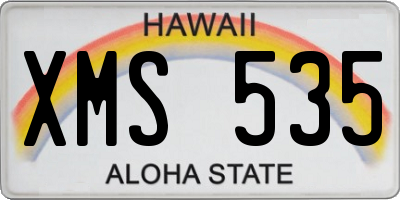 HI license plate XMS535