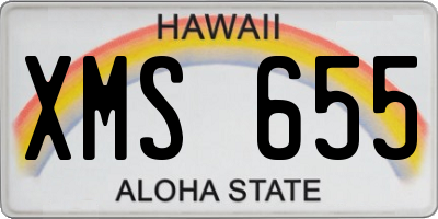 HI license plate XMS655