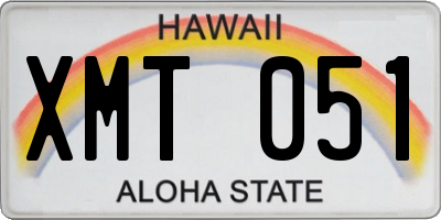 HI license plate XMT051