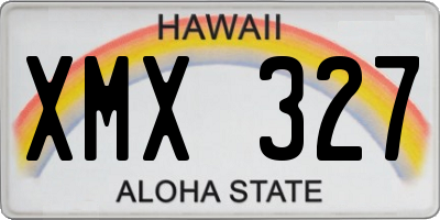 HI license plate XMX327