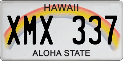 HI license plate XMX337