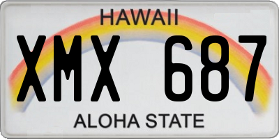 HI license plate XMX687