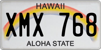 HI license plate XMX768