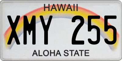 HI license plate XMY255