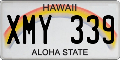 HI license plate XMY339