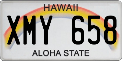 HI license plate XMY658