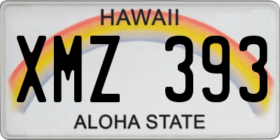 HI license plate XMZ393
