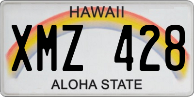 HI license plate XMZ428